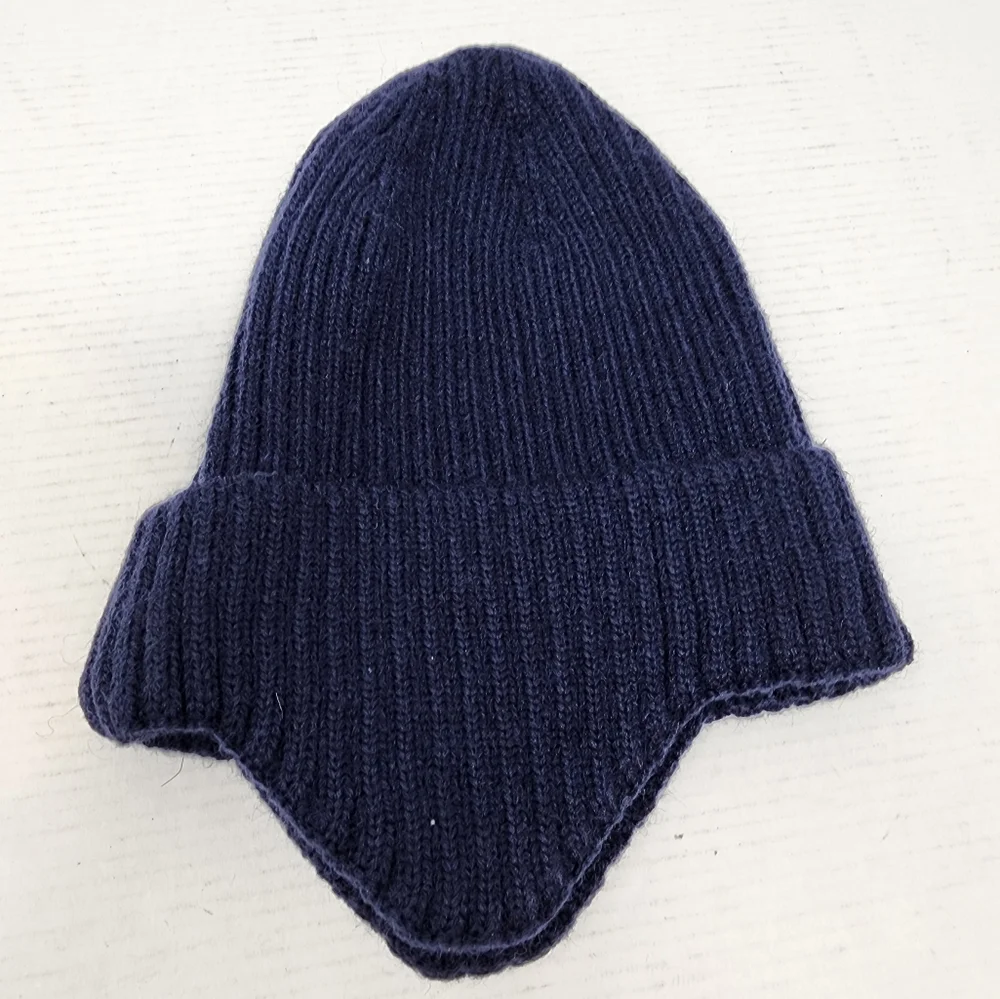 Boys Navy Beanie New Stretch Hat‎ Acrylic Winter Cap Snow Ski Size M 2-6 T